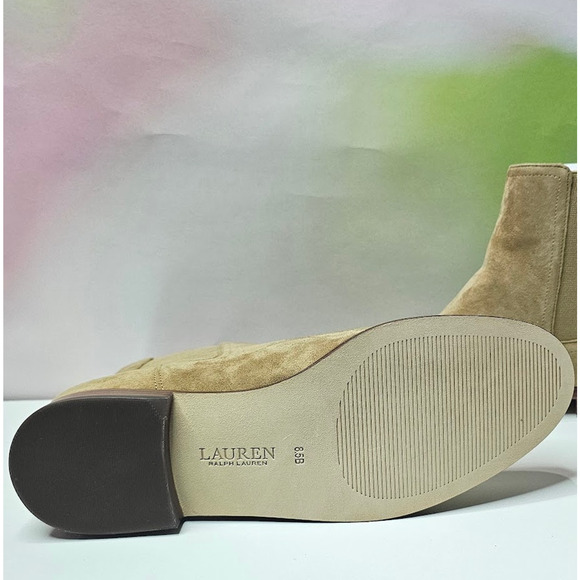 Ralph Lauren Brylee Brylee Leather Low Stacked Heel Ankle Boots Size 8.5 NWT - Picture 7 of 7